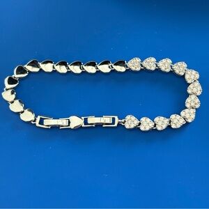 ❤️White Gold Heart Bracelet